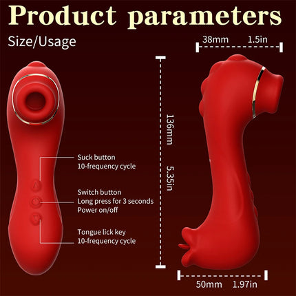 2 in 1 Sucking Vibrator Female Clit Nipple Stimulator G Spot Oral Licking Sexual Masturbator Erotic Adult Sex Toys for Women