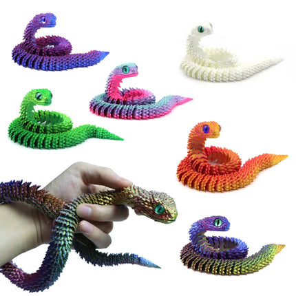Hot 3D Printing Snake Eggs Home Decoration Creative Pressure-reducing Snake Molds Home Decor Items Moving Rotating Anime Figures