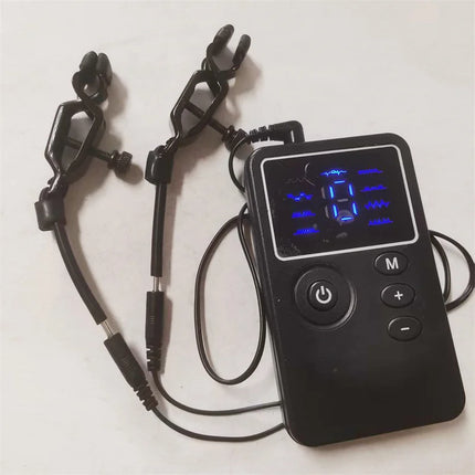 Metal Nipples Clips Labium Clamps Clitoris Stimulation 8 Modes Electric Shock Sex Toys for Women Men Couples Flirting Games