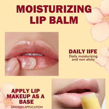 5PCS Deep Moisturizing Lip Balm Set Floral Fragrance Nourishing Lip Mask Lip Care to Reduce Lip Lines & Plump Lips