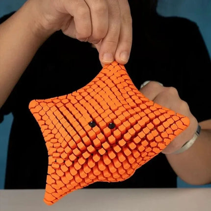 Fidget Toy Flexible Desk Decor 3D Printed Articulated Starfish Stress Relief Gift for Kids and Adults Visual toys