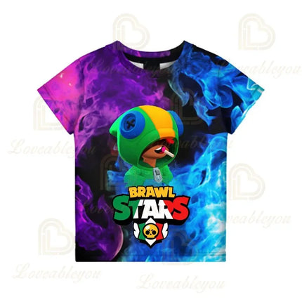 Brawling-Heros 6 To 19 Years Kids Shark T Shirts Mr.P Game 3D Boys Girls Cartoon Tops Teen Clothes