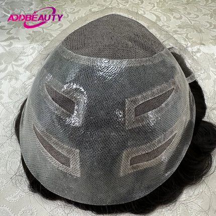 Versalite HD Lace Man Toupee Hair Men Capillary Prothesis Lace PU Indian Human Hair Wigs for Men Natural Human Hair Topper Hair