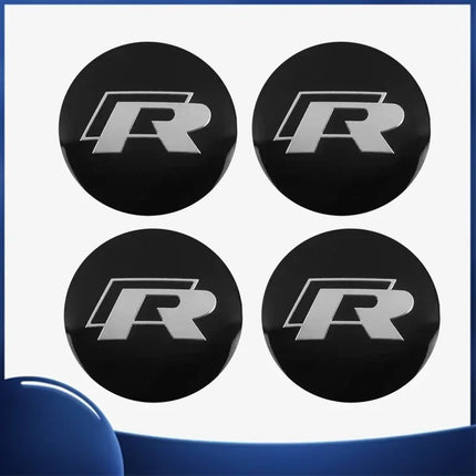 4pcs 56mm Car Wheel Center Sticker for Volkswagen VW GTI ABT Golf 5 6 Polo Passat Tiguan CC Beetle Touran Scirocco Sharan SR32