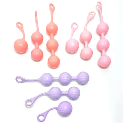 Anal Beads TPE Prostate Massager Butt Plug Set Handle Design Gradual Sizes Smooth Comfortable Sex Toys For Men Women Beginners