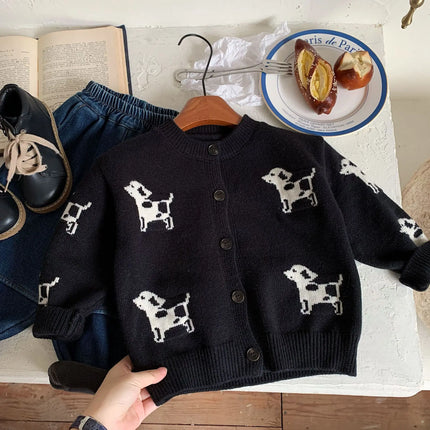 Sweaters Cardigan Coat AutumnStriped Knitted Sweater Long Sleeves  Girls Sweater Kids Clothes Girls