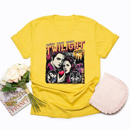Vintage Twilight T-Shirt Twilight Fans Homage T-shirt Retro Unisex Tshirts Short Sleeve Vampires Shirt Top Gift for Book Lover