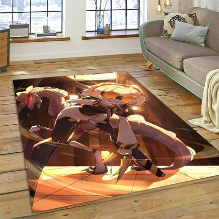 2025 New Style Cartoon Murder Drones Uzi Robot 3D Rug Carpet for Living Room Bedroom Home Decor, Non-slip Sofa Doormat Floor Mat