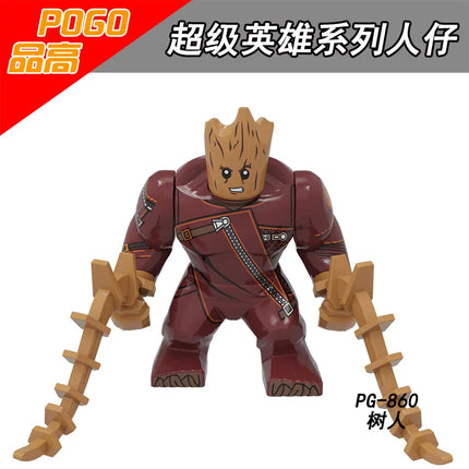 Building blocks, Marvel superheroes, assembled dolls, Spider Man, Iron Man, Venom, Shark, Deadpool, DIY gifts, children's toys