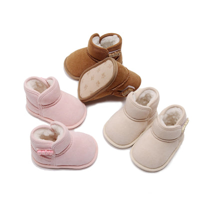 0-18Month Newborn Baby Girls Boys Winter Snow Boots Toddler Warm Plus Fleece Ankle Boots Non-slip Thickened Shoes