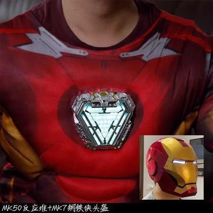 The Avengers  Hobby Iron Man Reactor MK50 Cartoon Wearable Chest Light Birthday Gift