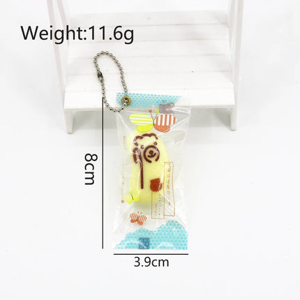 Cross-border new Japanese imitation banana resin key chain, candy snack pendant, Tokyo, gifts, Pendant