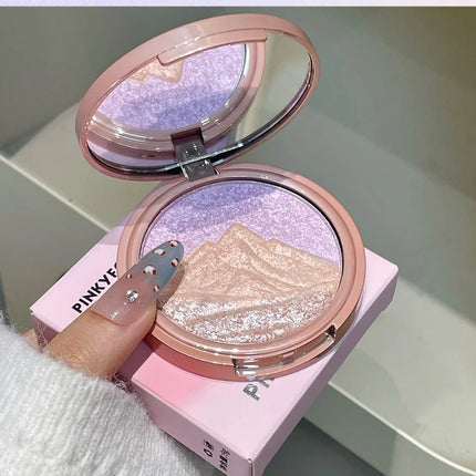 High-Gloss Palette, Starry Glow Series, Delicate Pearl Shimmer, Long-Lasting and Non-Cakey, High Color Payoff, Easy to Apply, Facial Contour Brightening and Contouring, Natural Three-Dimensional Makeup