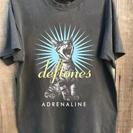 Deftones Tour 2026 T-shirt Around The Fur Album Graphic T-shirts Short Sleeve Cotton Summer T-shirt Hip Hop Band Fashion Tees