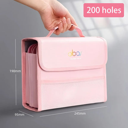 48/72/120/150/200 hole detachable and foldable Velcro stitched Oxford canvas pencil case for art stationery storage pencil case