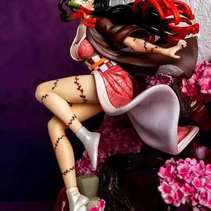 31cm Demon Slayer Kamado Nezuko Anime Girl Figure Model Gk Large Statue Boys Collection Desktop Decoration Ornament Toys Gifts