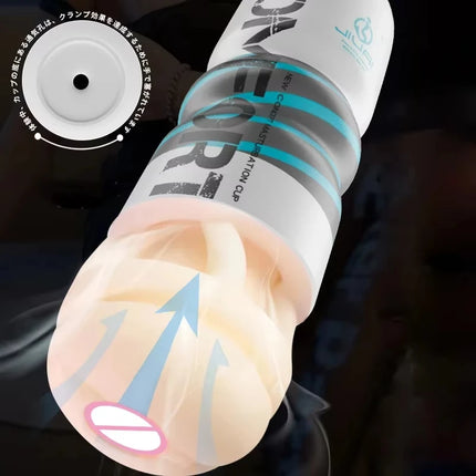 Men's Vaginal Masturbation Cup Thrilling Simulation Vagina Oral Anus Aircraft Cup Sucking Sex Toys for Men Adult Products