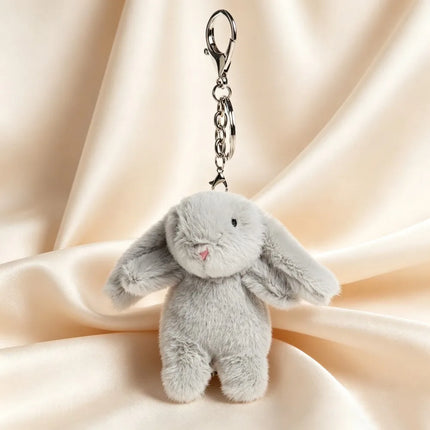 Cute Rabbit Pompom Keychain / Porte-Clés Lapin Pompom Mignon