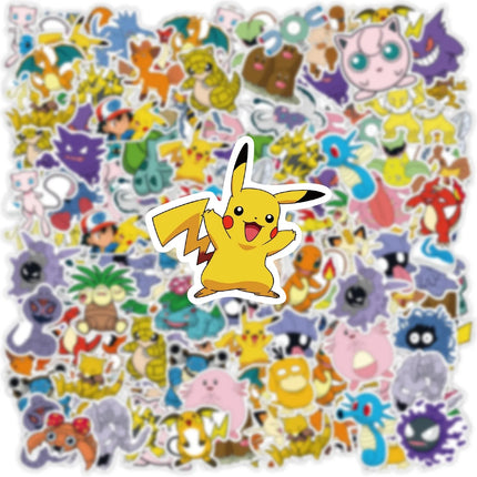 50PCS Anime Pokemon Cute Stickers Graffiti Decoration DIY Skateboard Phone Fridge Bike Cartoon Decals Sticker for Kid Toy Gift