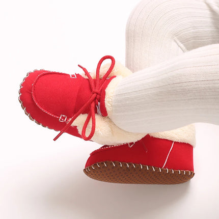 0-18M  Boots For Newborn Baby Girl Snow Boots Winter Thermal Shoes Plush Ankle Boots Winter Baby Boys And Girls Thermal Shoes