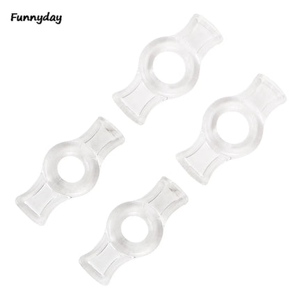Male 4pcs 1 set Penis lock Cock Ring Bondage Penis Erection Ring For Men Adults TPE penil sleeve for enlargerment pump