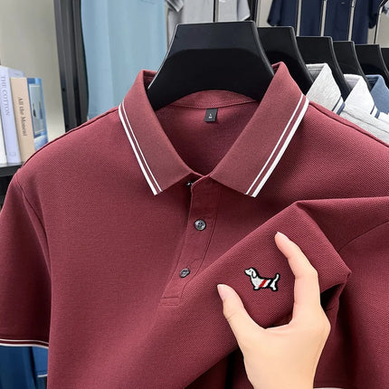 100% pure cotton Men's Polo T-shirt New Style Summer Cozy Skin-friendly Luxury high-end Commuting Short Sleeve Custom embroidery