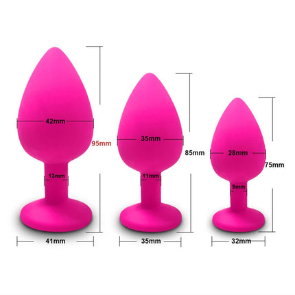 Soft Silicone Anal Plug Anal Toy Mini Bullet Vibrator Butt Plug Men Women Gay Couples Anal Prostate Stimulator Sex Toy for Adult