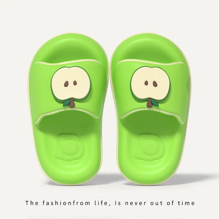 Cute Red Apple Slippers Slides Shoes Adults Fashion Fruit Mules Shoes New Woman Soft EVA Non Slip Comfort Home Slippers Women