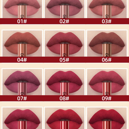 QIBEST Matte Liquid Lipstick Waterproof Long Lasting Lip Gloss Velvet Mate Nude Red Tint Tube Lipsticks Lipgloss Makeup Cosmetic