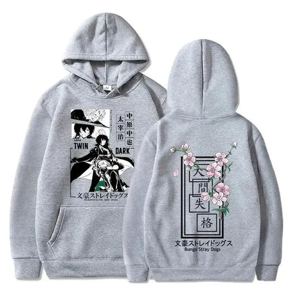 Anime Bungo Stray Dogs Men's Autumn and Winter Warm Fashion Comfortable Hoodies Harajuku Style Hip-Hop Outdoor Sports Street