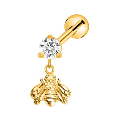 ASTM F136 G23 Titanium Flower Petals Butterfly Labret Threadless Piercing Pin Push in Lip Stud Daith Conch Earring 16G 18G 20G