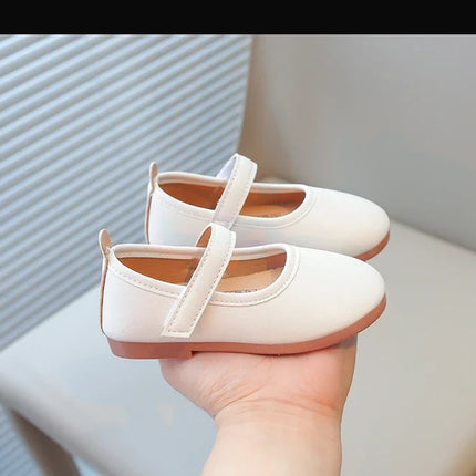 Girls Simple Leather Flat Shoes Fashion Princess Sweet Kids Flats Children Mary Janes for Wedding Party Classic Style Elegant