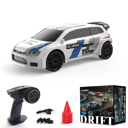 1/43 4WD RC Drift Car 2.4G Mini Racing Remote Control Speed Vehicle RTR Four-wheel Drive High Speed Model Toy for Boys Gift
