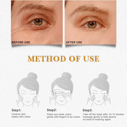 ARTISCARE Gold Osmanthus Eye Mask for Dark Circles Hyaluronic Acid Moisturizing Eye Patches Eye Care