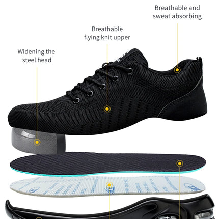 New Styles Men Safety Boots With Steel Toe Cap Anti-smash Work Sneakers Safety Shoes Men IndestructibleWork Boots Tactical Boots