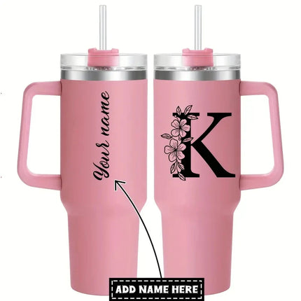 Personalized 40oz Tumbler with Name Custom Mother's Day Gifts Tumbler Metal Stainless Steel Vacuum Thermal Coffee Tea Mug