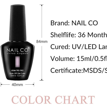 NAILCO Winter Series Color Gel Nail Polish 15ML Semi Permanent Soak Off Gel Varnishes Super Texture Gorgeous Nail Manicure Art