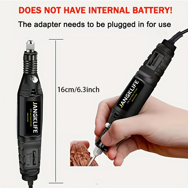 JANGKLIFE 9V Mini Drill Electric Carving Pen Variable Speed Rotary Tools Kit Engraver for Grinding Polishing