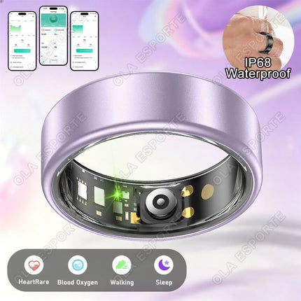 2026 Smart Ring Blood Pressure Heart Rate Sleep Monitoring Smartring IP68 & 5ATM Waterproof Sport Various Colors rings Man Women