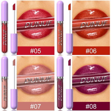 1pc Metallic Liquid Lipstick Long Lasting Glitter Lip Glaze Waterproof Moisturize Brown Lip Tint Shiny Shimmer Lipgloss Makeup