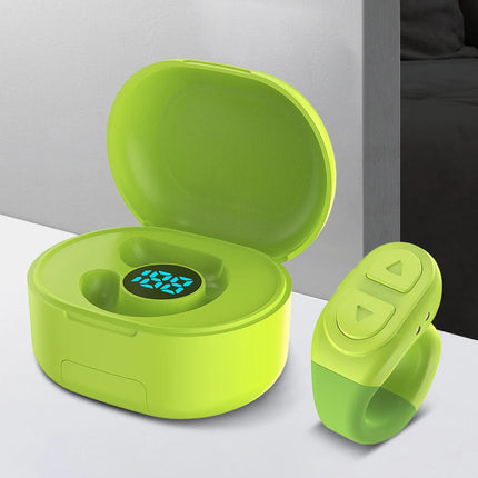 For  Scrolling Ring Remote Page Turner Clicker Bluetooth-Compatible For TIK Tok Ring with Stand for iOS Android Cell Phone