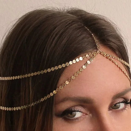 Kinitial A headdress chain, a hair accessory chain, a Bohemian princess headdress, as a gift to the woman you like