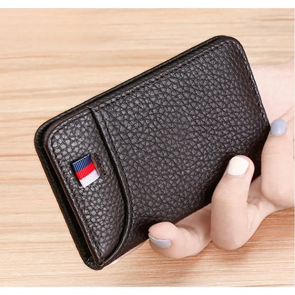 Card Holder Men Ultra-thin Business Card Case Simple Card Holder Bank Card Sleeve Multi-card Slot Driver's License Leather Case