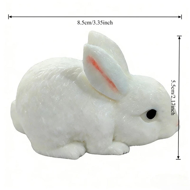 Squishy Cute Bunny Squeeze Toy Soft Kawaii Little White Rabbit Fidget Toy Anti-Stress Hand Relaxation Gift Toy