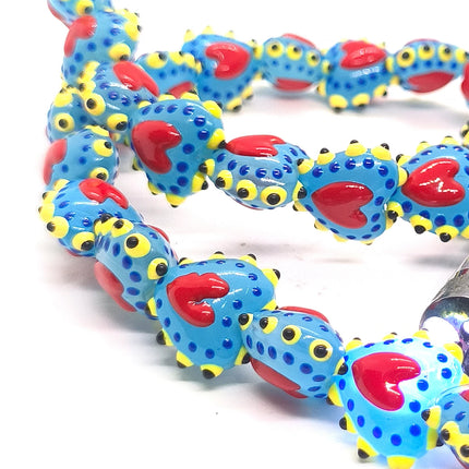 4pcs/8pcs16mm Full-hearted Color-matched Lampwork Glass Bead DIY for Jewelry Making Bracelets Earrings Necklace Gifts Accessorie