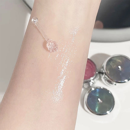 Peach Little Silver Jar Lip Balm Moisturizing Lip Care Jelly Lip Oil Hydrating Lip Primer Lip Gloss