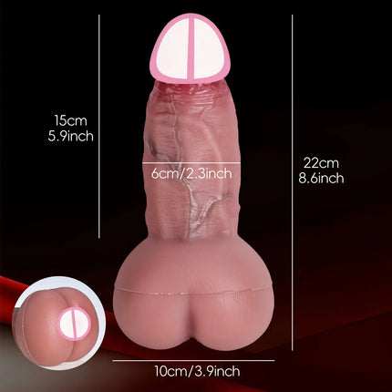 Realistic Thick Dildos with Pussy Ass Canal Extender Penis Sleeve for Men Masturbation G-Spot Toy Sex Toys for Female Couple Gay