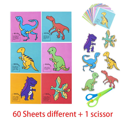 49-91pcs Learn Scissor Skills Cut Paper Craft Toys Safety Scissors Preschool Cutting Practice Activity Book Toddlers Kids Gifts