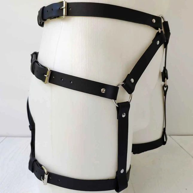 Men's Leg Belt Harness Gay Body Bondage Lingerie Sissy Clubwear for Gay Sex Rave And Clubbing Mens Leather Harness Bondages Gear