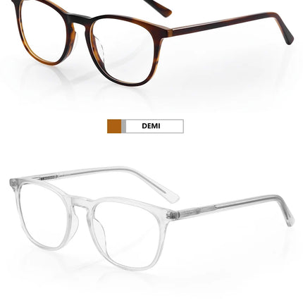 ZENOTTIC Acetate Prescription Glasses Men and Women Square Full-Rim Myopia Hyperopia Progressive Anti-Blue Light